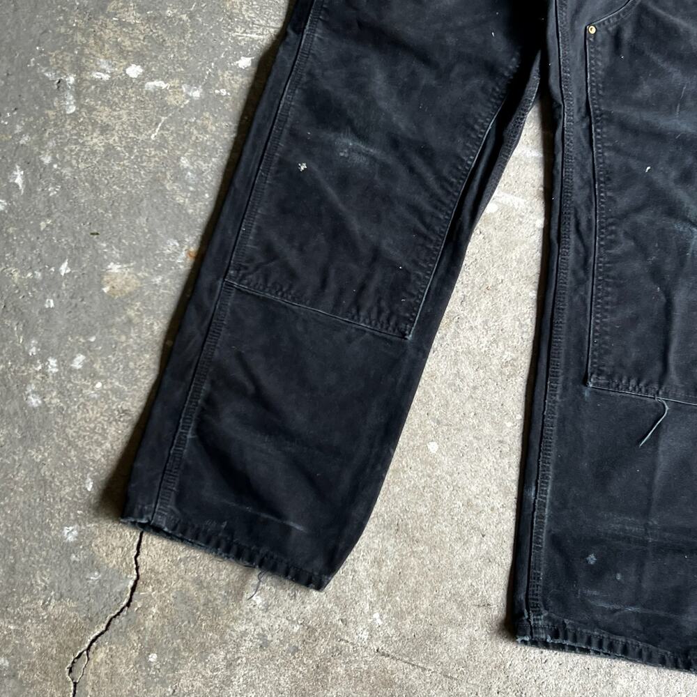 Carhartt faded black double knee work wear carpenter pants - Picture 4 of 12